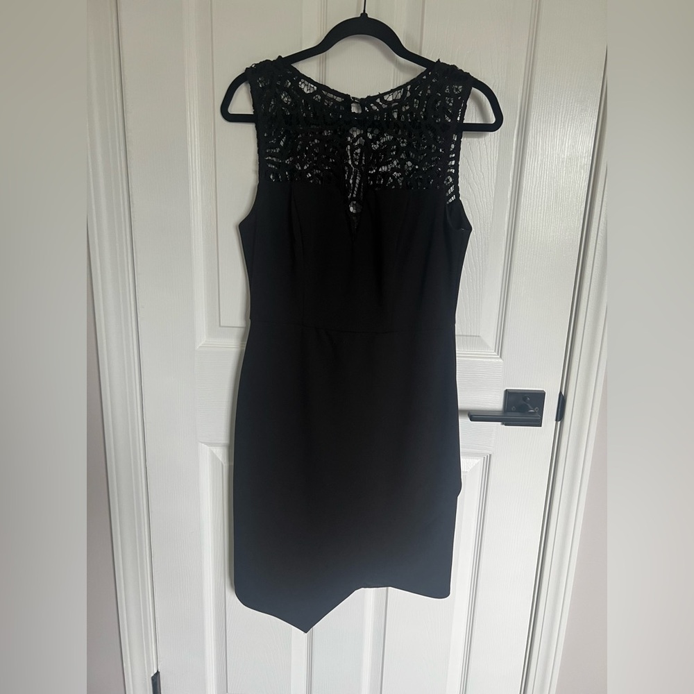 Bisou Bisou Black Lace Mini Dress